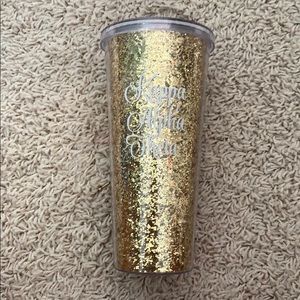Never used kappa alpha theta sparkly tumbler